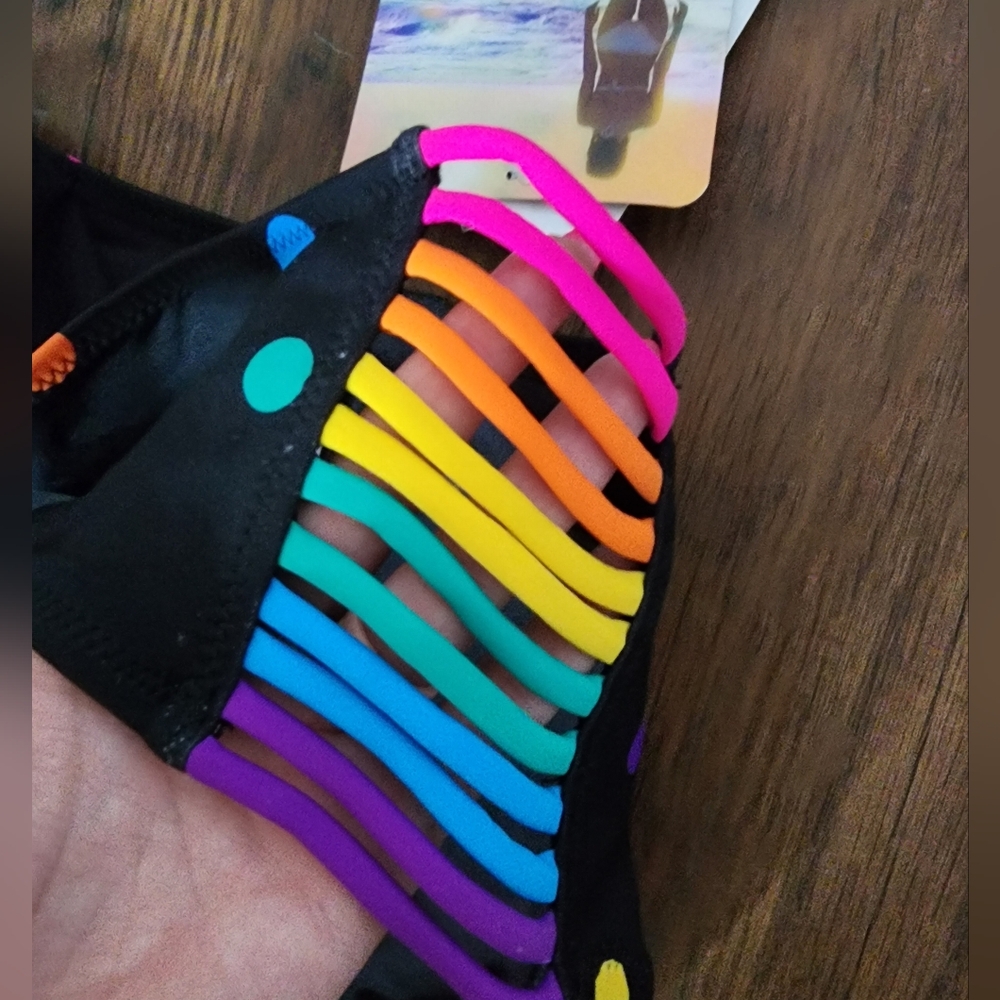 Coco Rave rainbow swim bottom - Picture 2 of 4